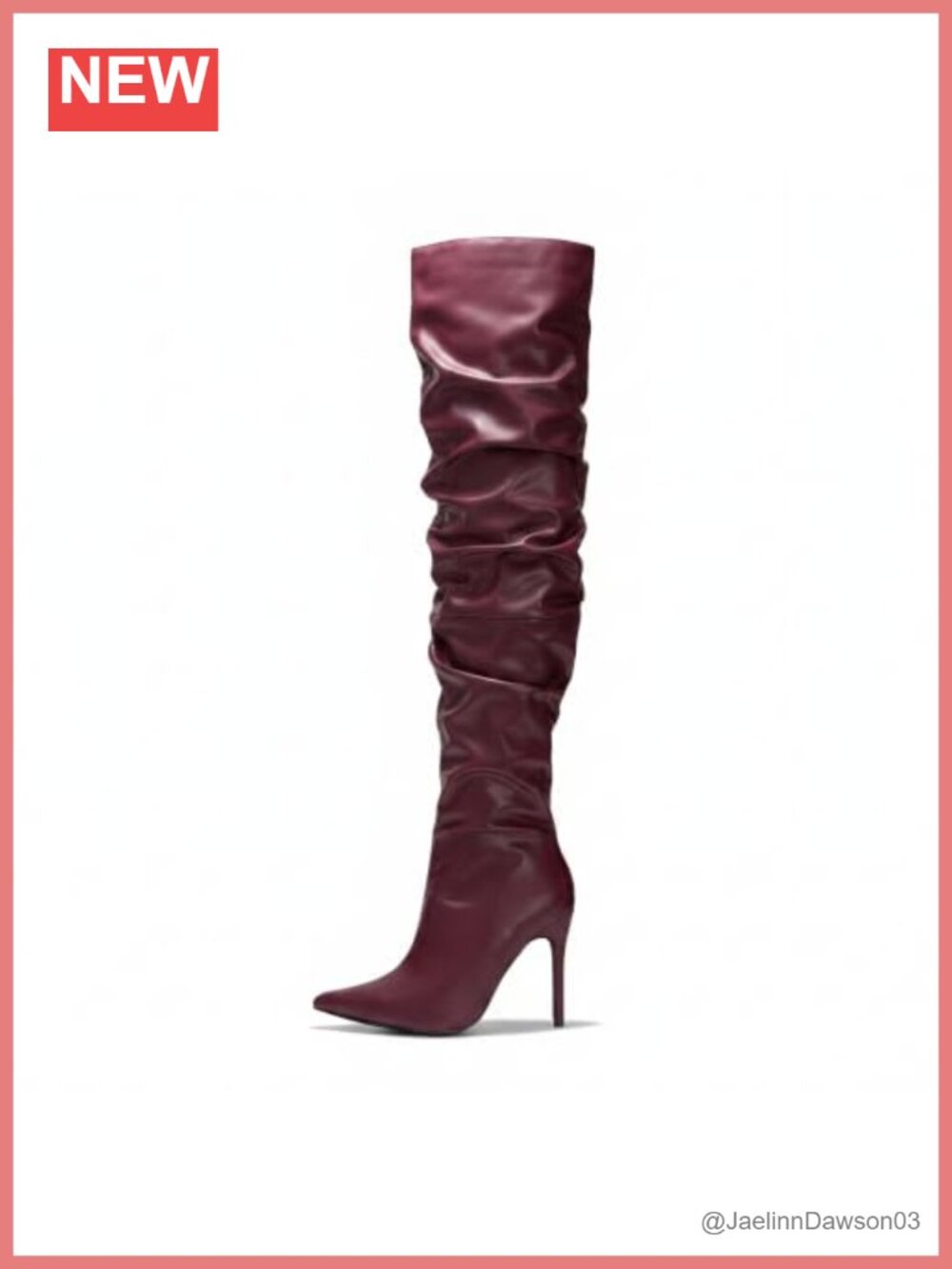 Pointed Toe Thigh High Over Knee Slouchy Boots 4 Inch Heel Zip PU Women